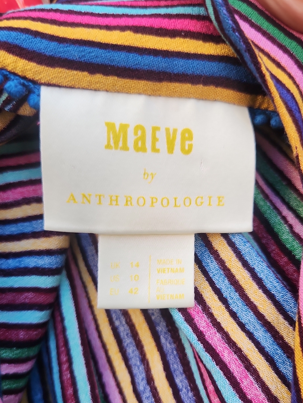 Maeve Multicolor Striped Blouse - Picture 10 of 12